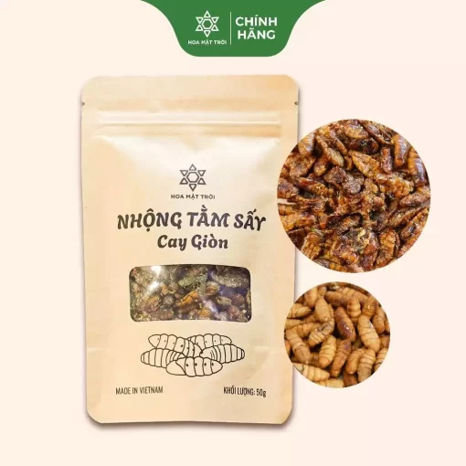 nhộng tằm sấy